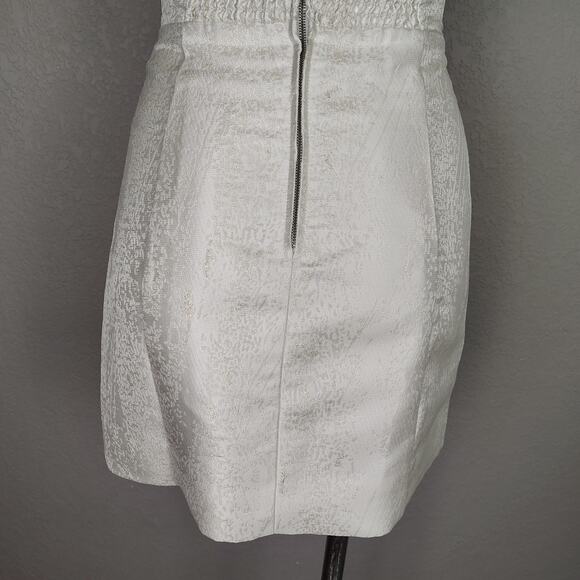 Reformation Liliwen Mini Dress Detachable Train Ivory Train Size 0 Wedding Bride - Picture 16 of 16